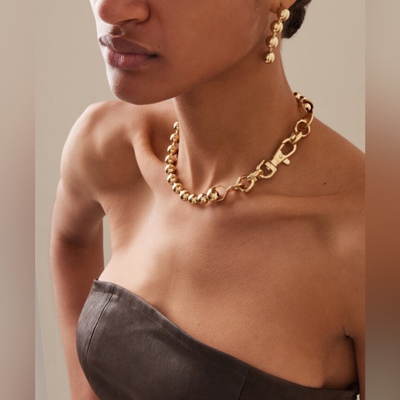 COPY - Martine Ali Gold Exclusive XL Ball Gold Necklace - Picture 2 of 3